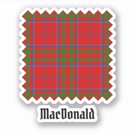 Clan MacDonald van Keppoch Tartan Sticker (Voorkant)