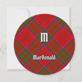 Clan MacDonald van Keppoch Tartan Uitnodiging (Voorkant)