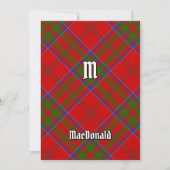 Clan MacDonald van Keppoch Tartan Uitnodiging (Voorkant)