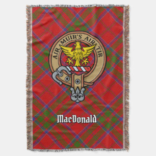 Clan MacDonald van Keppoch Wapen over Tartan Deken