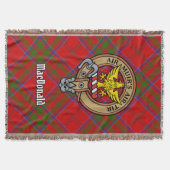 Clan MacDonald van Keppoch Wapen over Tartan Deken (Voorkant)