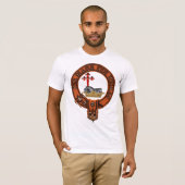 Clan MacDonald van MacDonald Family Crest en Targe T-shirt (Voorkant volledig)