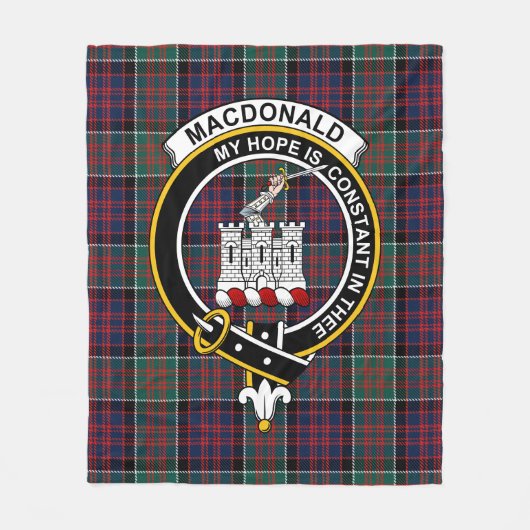 Clan MacDonalds van Ranald Tartan Plaid Fleece Deken (Voorkant)