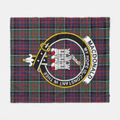 Clan MacDonalds van Ranald Tartan Plaid Fleece Deken (Voorkant (Horizontaal))