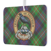 Clan MacDonell of Glengarry Crest over Tartan Luchtverfrisser (Links)