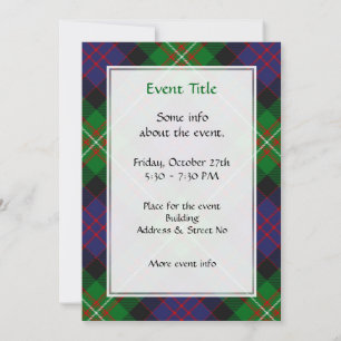 Clan MacDonell of Glengarry Tartan Kaart