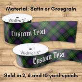Clan MacDonell of Glengarry Tartan Satijnen Lint