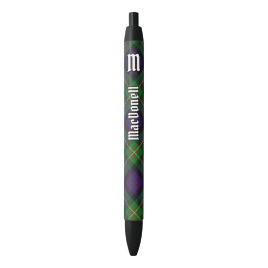 Clan MacDonell of Glengarry Tartan Zwarte Inkt Pen (Voorkant Verticaal)