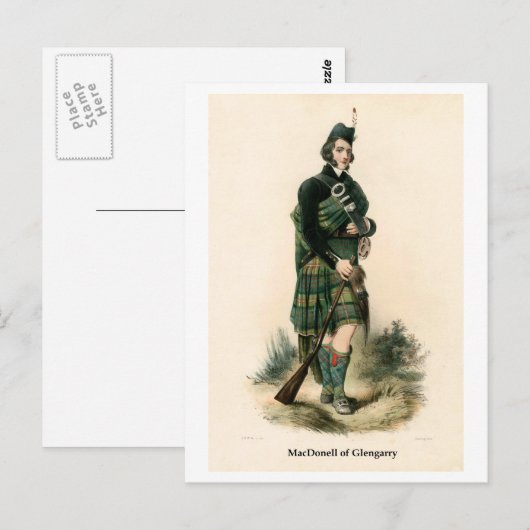 Clan MacDonell van Glengarry Briefkaart (Voorkant / Achterkant)