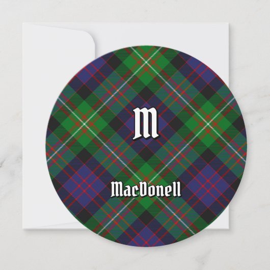 Clan MacDonell van Glengarry Tartan Kaart (Voorkant)