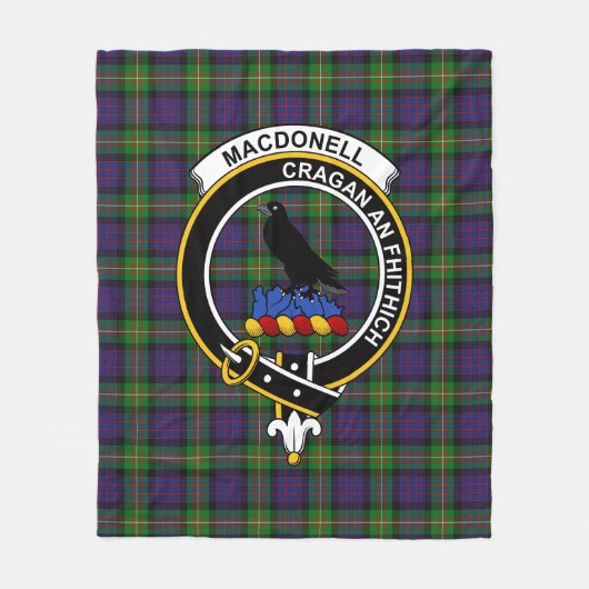 Clan MacDonell van Glengarry Tartan Pset Fleece Deken (Voorkant)