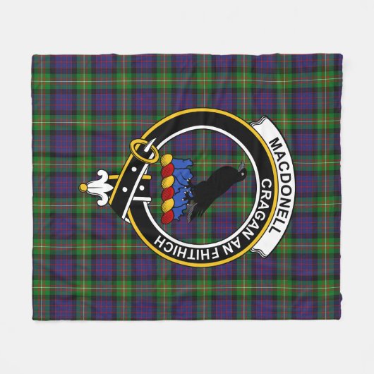 Clan MacDonell van Glengarry Tartan Pset Fleece Deken (Voorkant (Horizontaal))