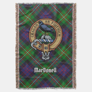 Clan MacDonell van Glengarry Wapen boven Tartan Deken