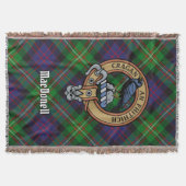 Clan MacDonell van Glengarry Wapen boven Tartan Deken (Voorkant)
