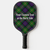 Clan MacDonell van Glengarry Wapen boven Tartan Pickleball Paddle (Achterkant)