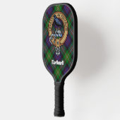 Clan MacDonell van Glengarry Wapen boven Tartan Pickleball Paddle (Links)