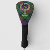 Clan MacDonell van Glengarry Wapen over Tartan Golfheadcover (Voorkant)