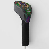 Clan MacDonell van Glengarry Wapen over Tartan Golfheadcover (Schuin)