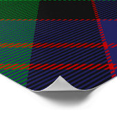 Clan MacDonell van Glengarry Wapen over Tartan Poster (Hoek)