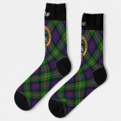 Clan MacDonell van Glengarry Wapen over Tartan Sokken (Links)