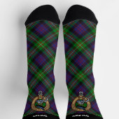 Clan MacDonell van Glengarry Wapen over Tartan Sokken (Top)
