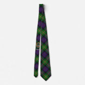Clan MacDonell van Glengarry Wapen over Tartan Stropdas (Achterkant)
