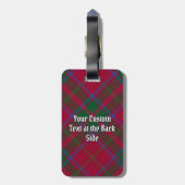 Clan MacDougall Crest over Tartan Bagagelabel (Achterkant verticaal)