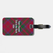 Clan MacDougall Crest over Tartan Bagagelabel (Achterkant horizontaal)