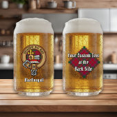 Clan MacDougall Crest over Tartan Blikvorm Glas