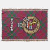 Clan MacDougall Crest over tartan Deken (Voorkant)