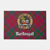 Clan MacDougall Crest over Tartan Deurmat (Voorkant)