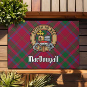 Clan MacDougall Crest over Tartan Deurmat