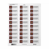 Clan MacDougall Crest over Tartan Etiket (Full Sheet)