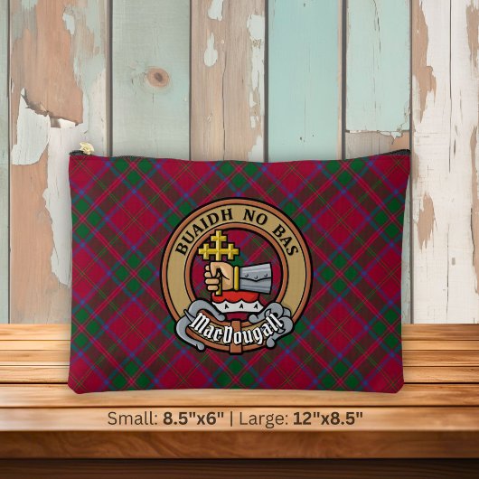 Clan MacDougall Crest over tartan Etui