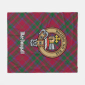 Clan MacDougall Crest over Tartan Fleece Deken (Voorkant (Horizontaal))