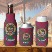 Clan MacDougall Crest over Tartan Flesjeskoeler