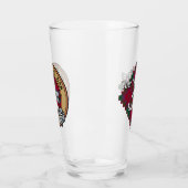 Clan MacDougall Crest over Tartan Glas (Links)