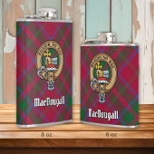 Clan MacDougall Crest over Tartan Heupfles