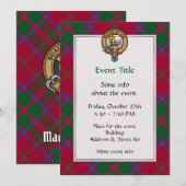 Clan MacDougall Crest over Tartan Kaart (Voorkant / Achterkant)