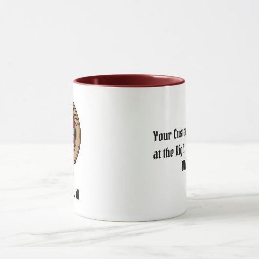 Clan MacDougall Crest over Tartan Mok (Midden)