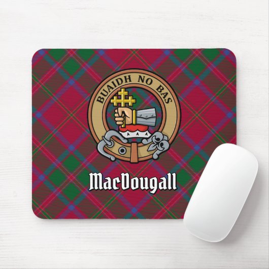 Clan MacDougall Crest over Tartan Muismat (Met muis)