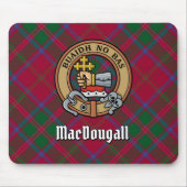 Clan MacDougall Crest over Tartan Muismat (Voorkant)