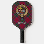 Clan MacDougall Crest over tartan Pickleball Paddle (Voorkant)