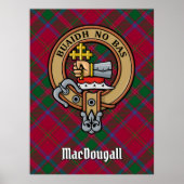 Clan MacDougall Crest over Tartan Poster (Voorkant)