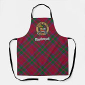 Clan MacDougall Crest over Tartan Schort (Voorkant)