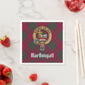 Clan MacDougall Crest over Tartan Servet (Insitu)