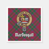 Clan MacDougall Crest over Tartan Servet (Voorkant)