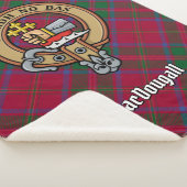 Clan MacDougall Crest over Tartan Sherpa Deken (3/4)