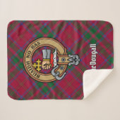 Clan MacDougall Crest over Tartan Sherpa Deken (Voorkant (horizontaal))