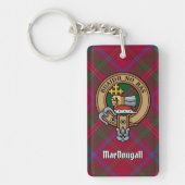 Clan MacDougall Crest over Tartan Sleutelhanger (Voorkant)